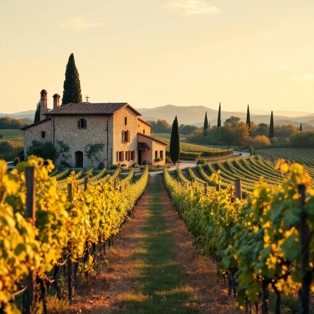 sentiero sterrato tra ginestre in fiore che porta al podere